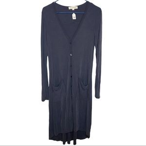 By Together Ribbed Button Down pocket cardigan Dress
